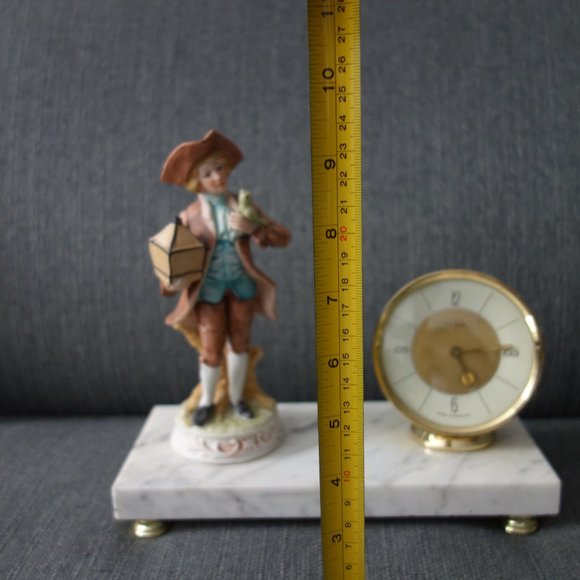 Vintage Ruhla Clock Made in Germany on base with German Figurine - Picture 11 of 16